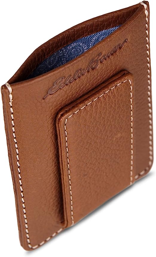 Top Stitch Magnetic Leather Card Case by Eddie Bauer