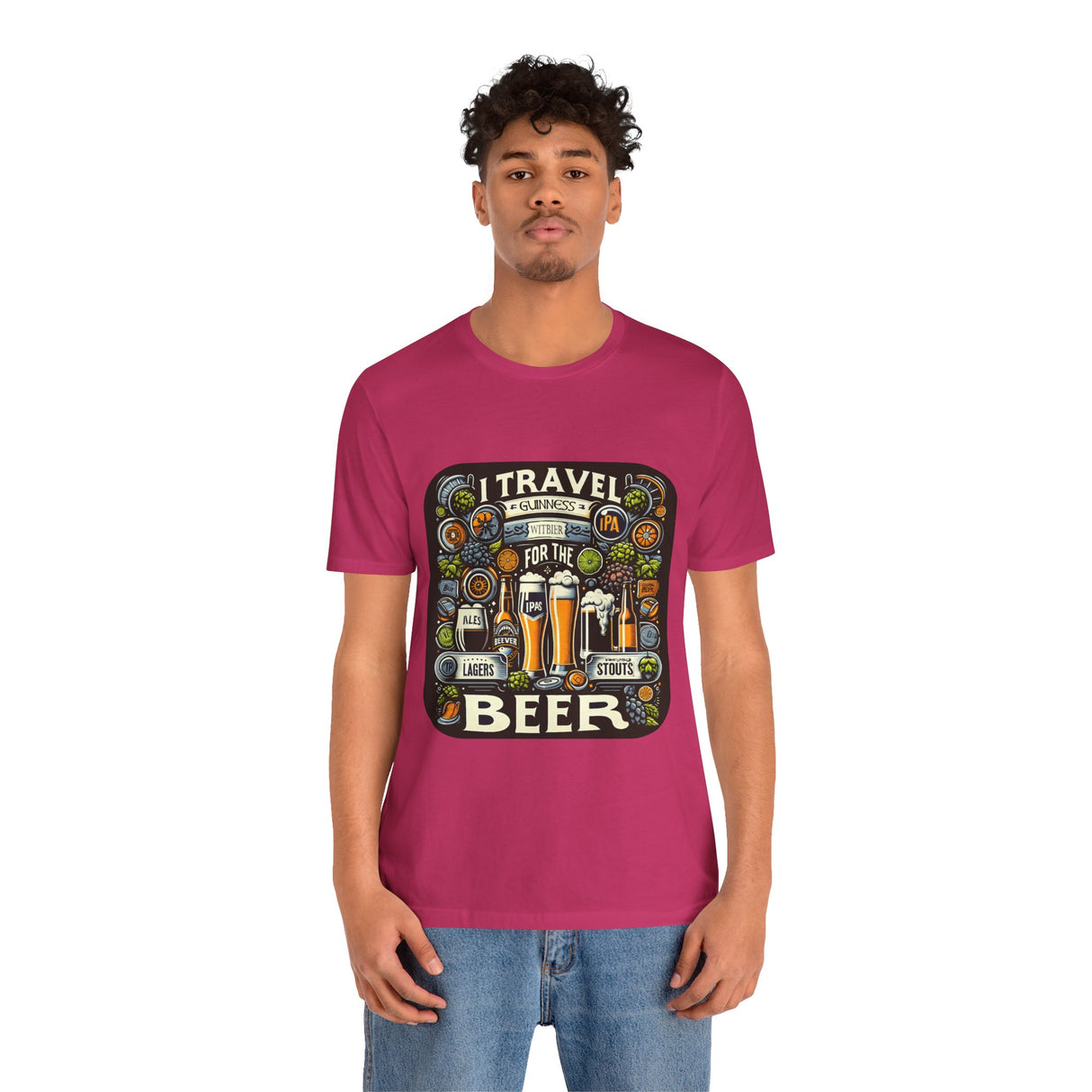 "I Travel for The Beer" full color T-shirt
