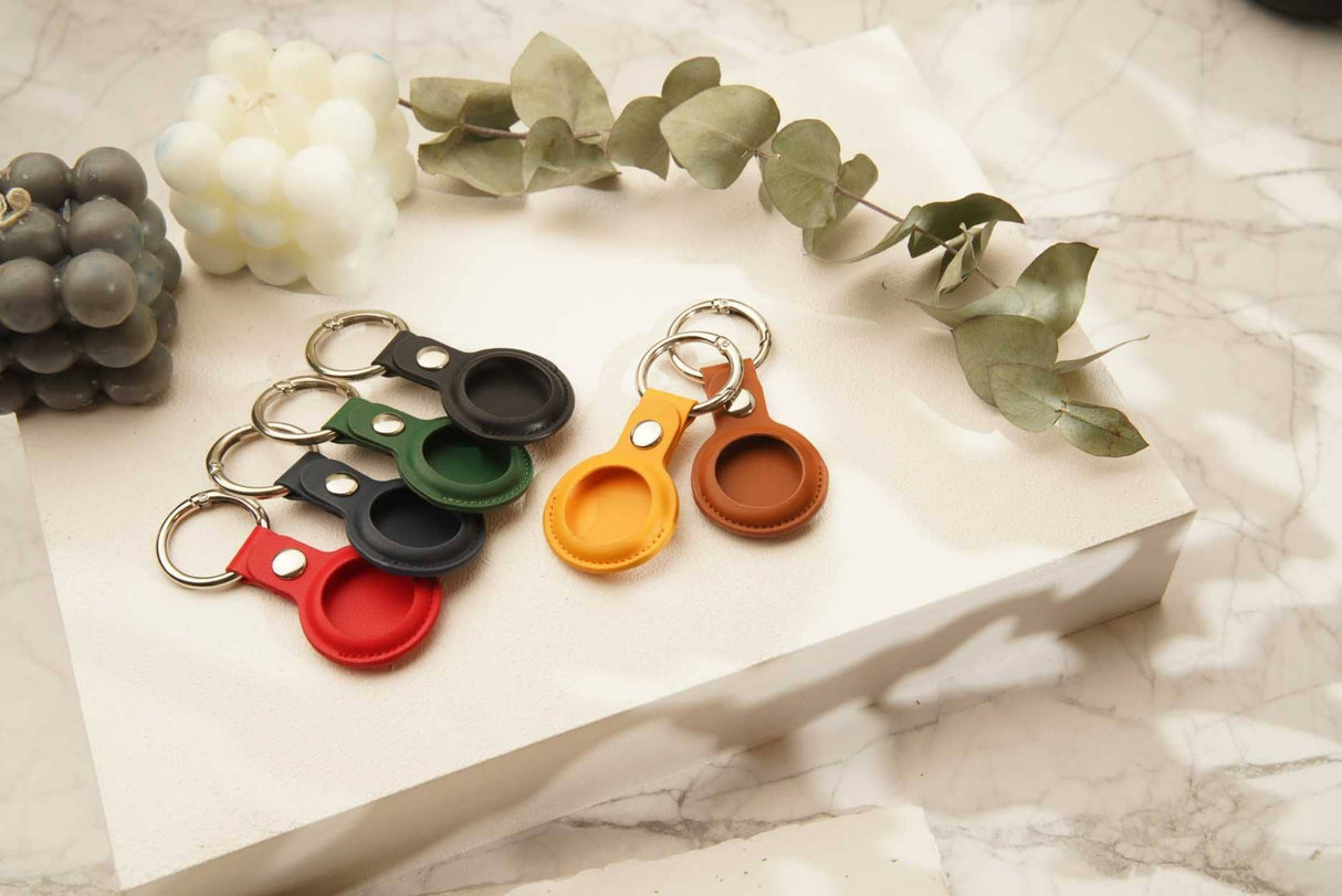 AirTag Case | Leather AirTag Keychain | Key Ring Holder