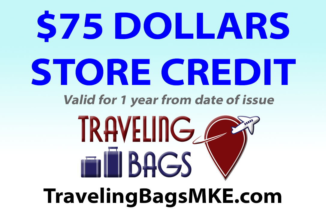 $75 Traveling Bags Store Credit Gift With Purchase