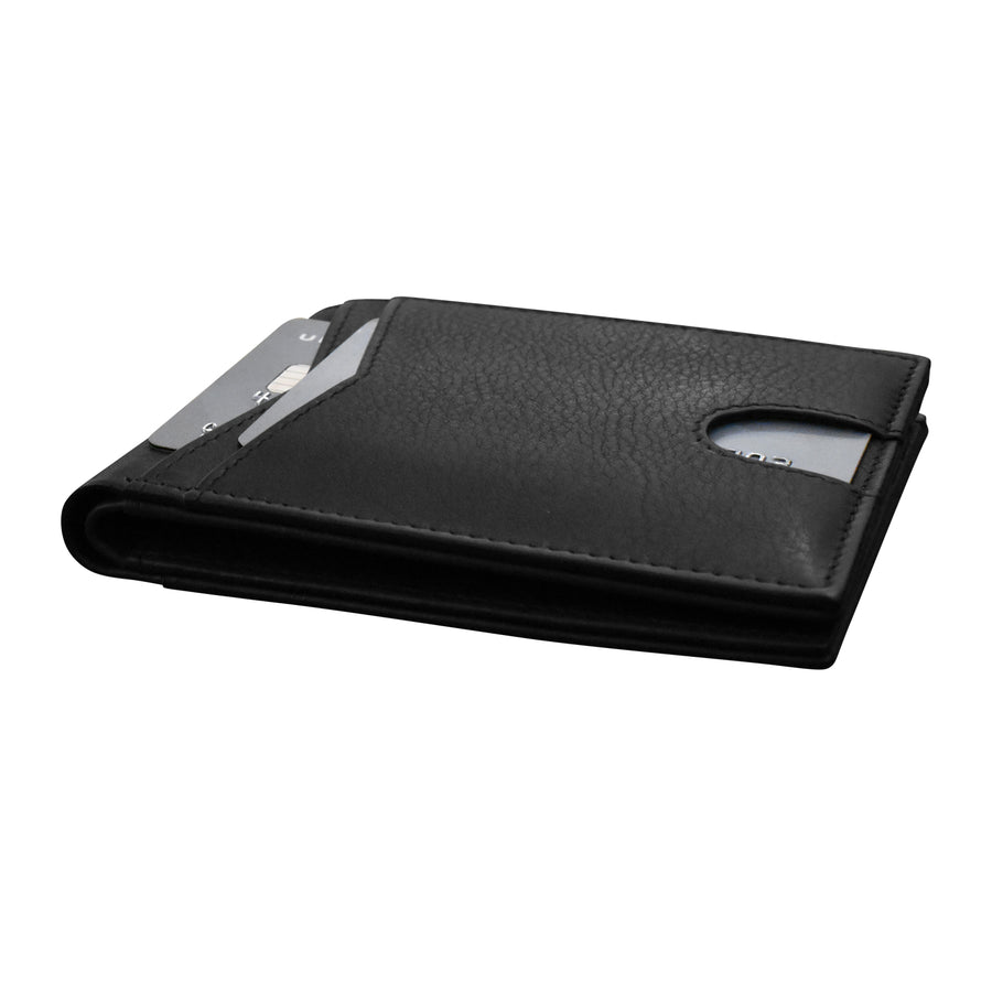 Men's Wallet, Premium Leather Front Pocket Bifold (7602) by ili New York