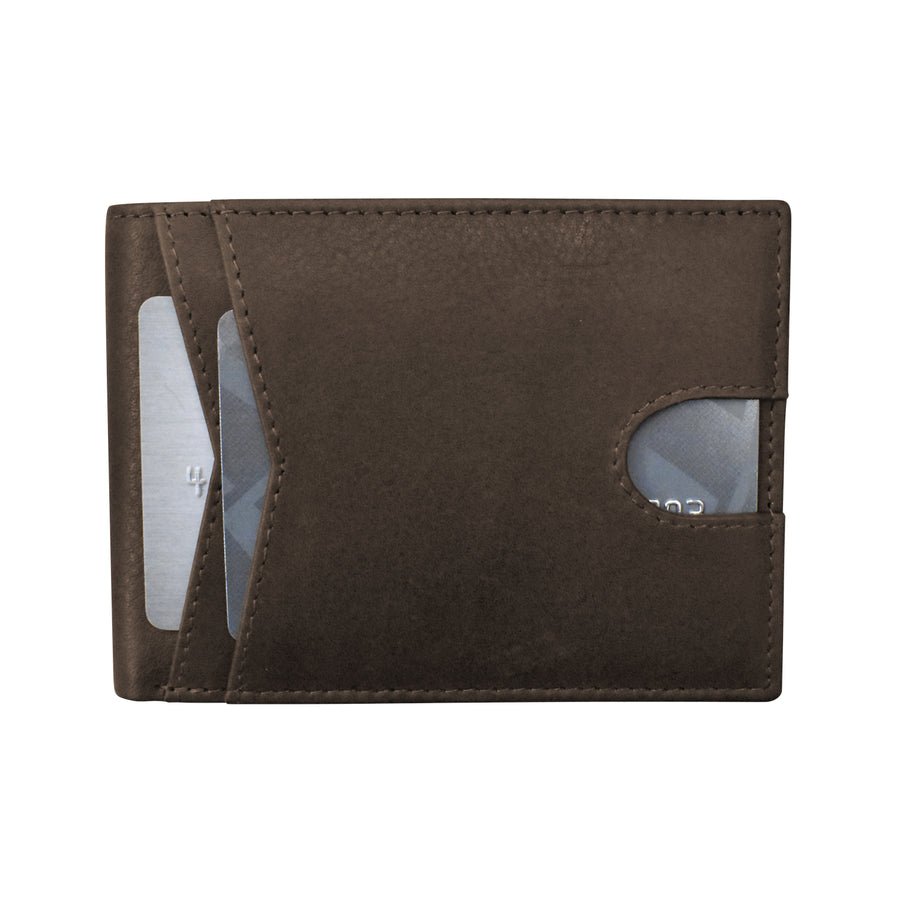 Men's Wallet, Premium Leather Front Pocket Bifold (7602) by ili New York