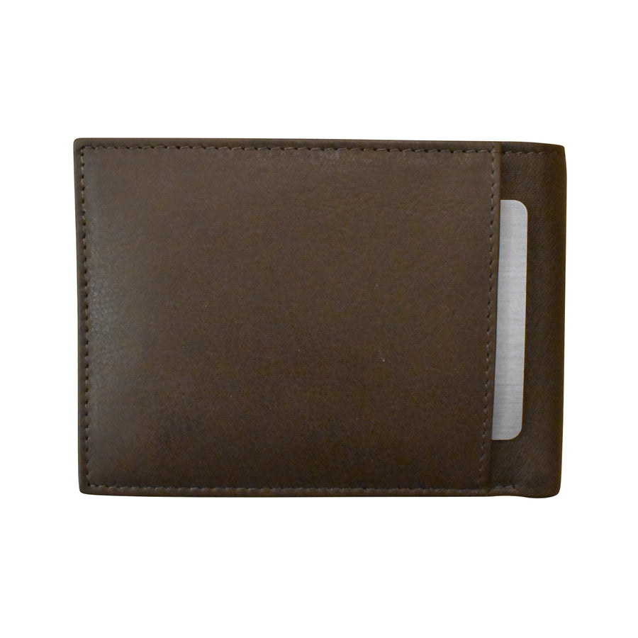 Men's Wallet, Premium Leather Front Pocket Bifold (7602) by ili New York