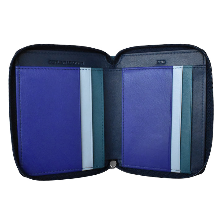 Small Multi Color Zip Wallet (7858) by ili New York