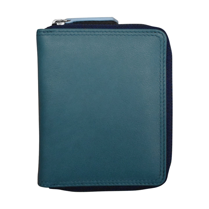 Small Multi Color Zip Wallet (7858) by ili New York