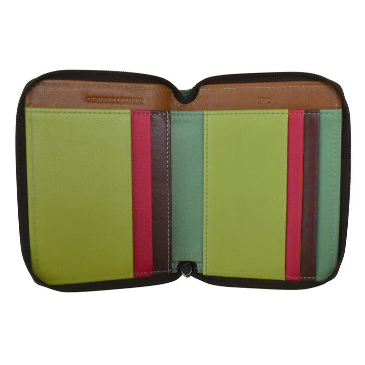Small Multi Color Zip Wallet (7858) by ili New York