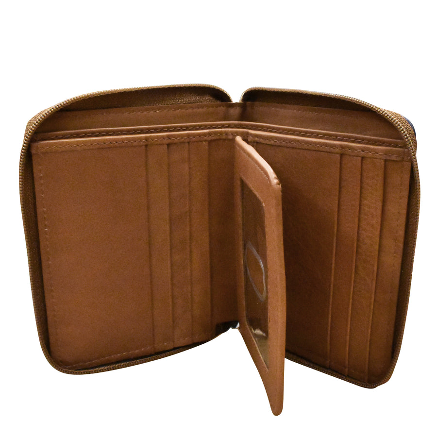 Small Zip Around Wallet with RFID Protection (7859) by ili New York