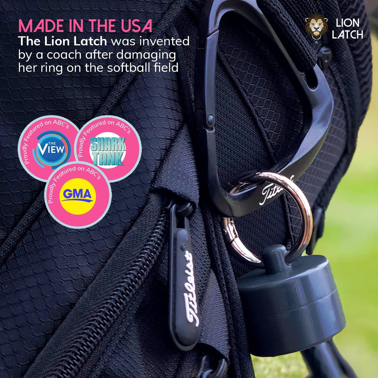 Lion Latch - Solid Colors: Traveling Jewelry Holder Storage, Pill Box Keychain Container. As Seen on Shark Tank.