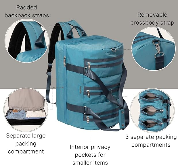 Multizip Convertible Duffel, by - Baggalini