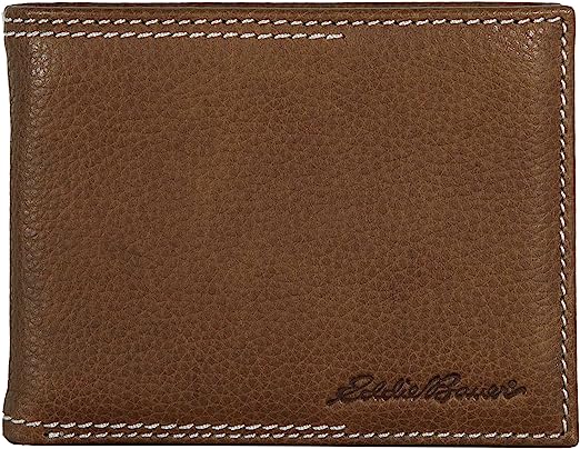 Top Stitch Leather Passcase Wallet by Eddie Bauer