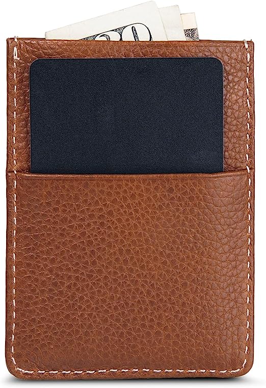 Top Stitch Magnetic Leather Card Case by Eddie Bauer