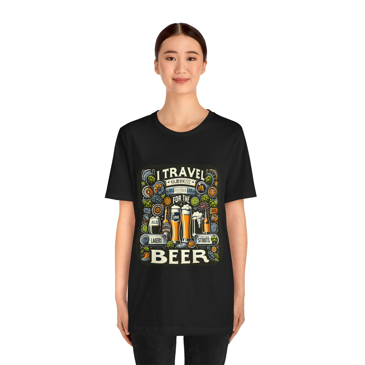 "I Travel for The Beer" full color T-shirt