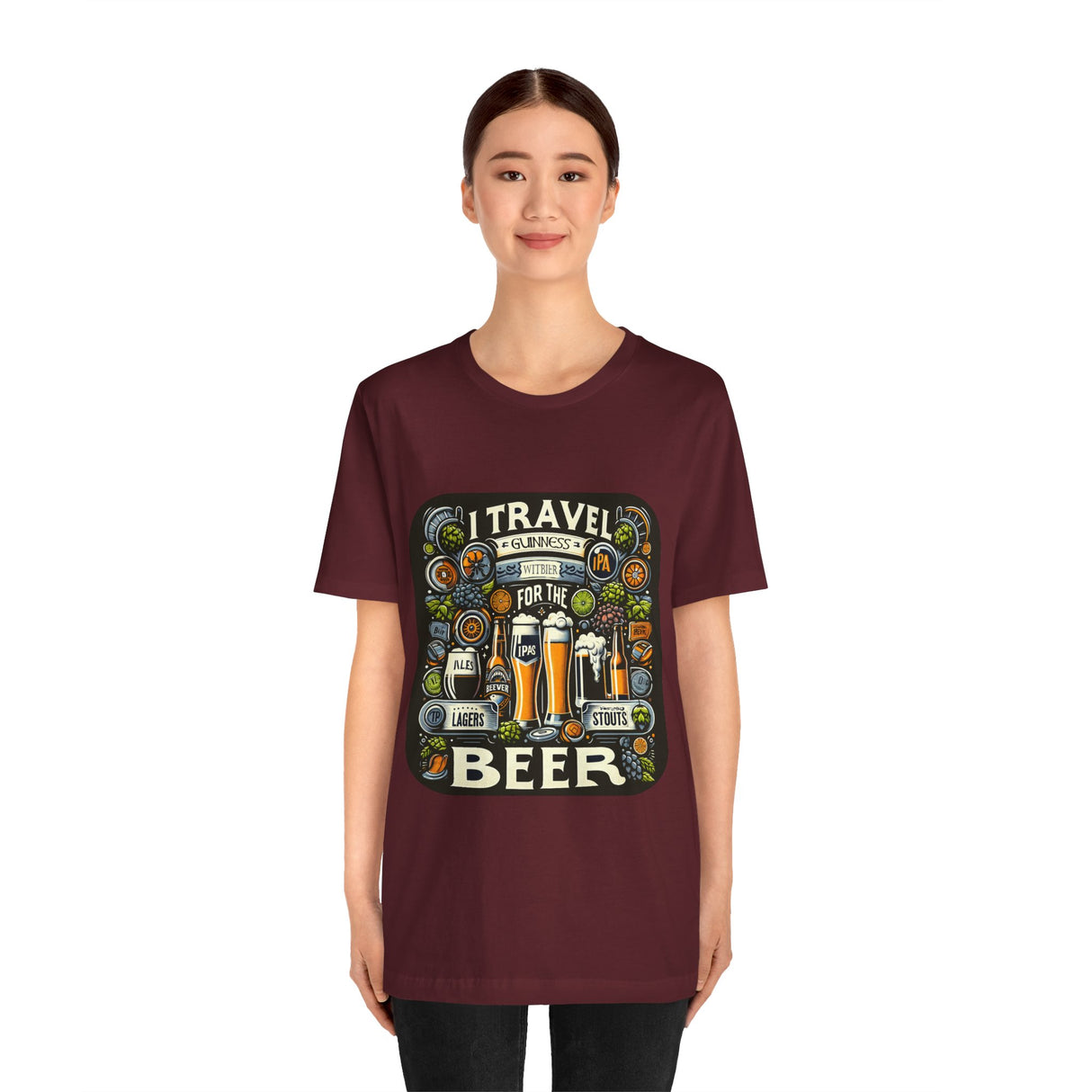 "I Travel for The Beer" full color T-shirt