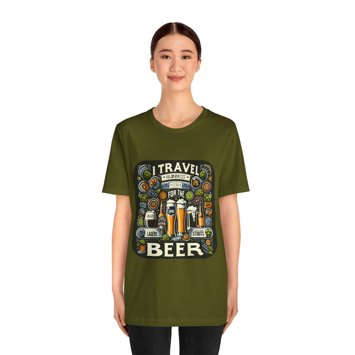 "I Travel for The Beer" full color T-shirt