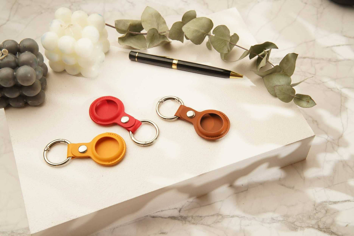 AirTag Case | Leather AirTag Keychain | Key Ring Holder
