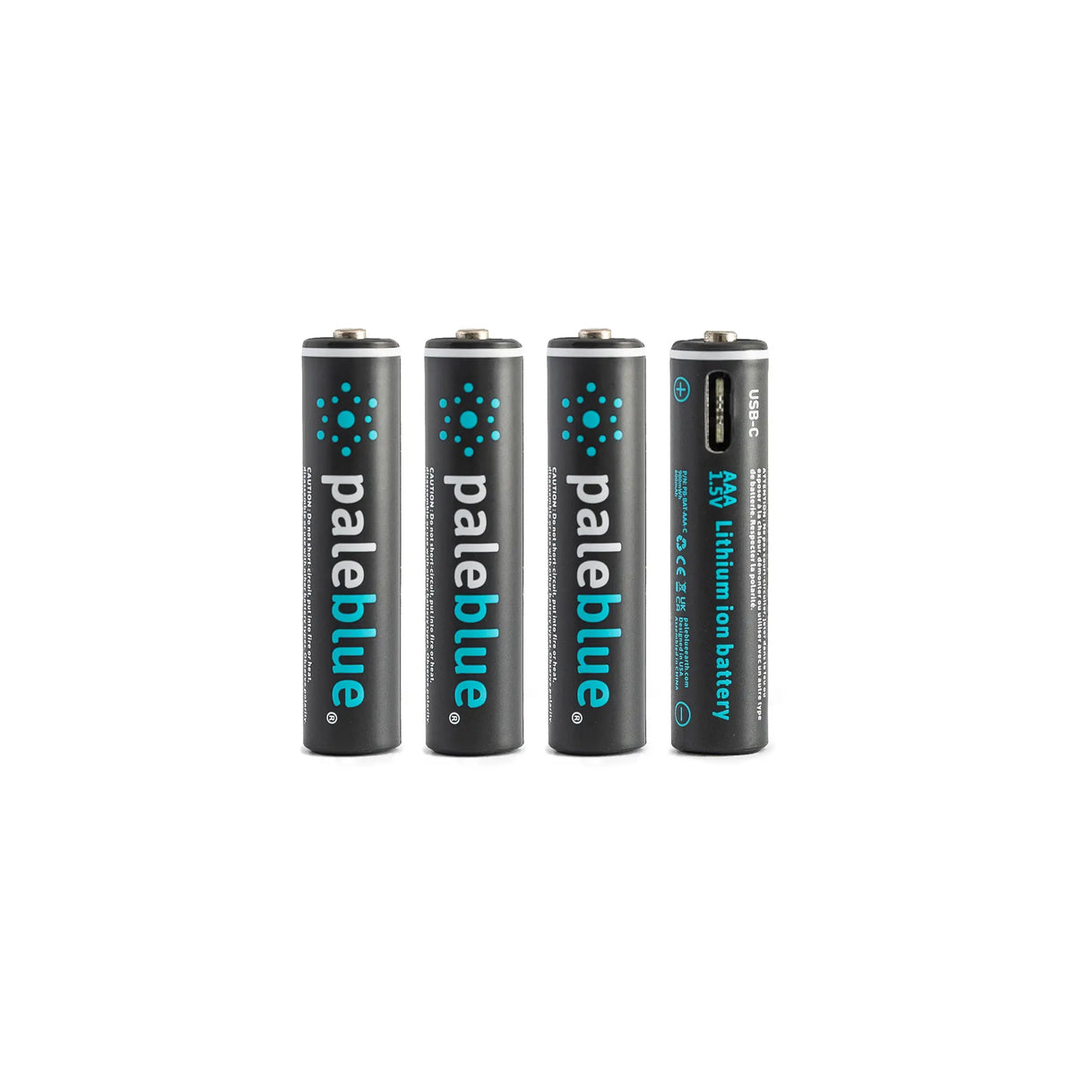 AAA 4-Pack Rechargeable Batteries by Pale Blue