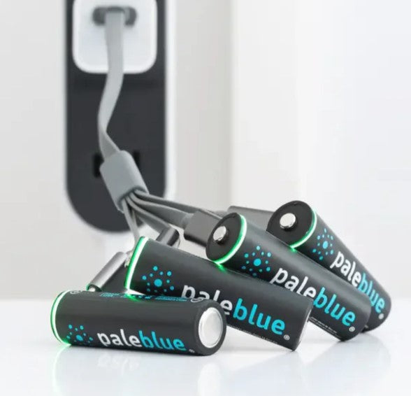 AAA 4-Pack Rechargeable Batteries by Pale Blue