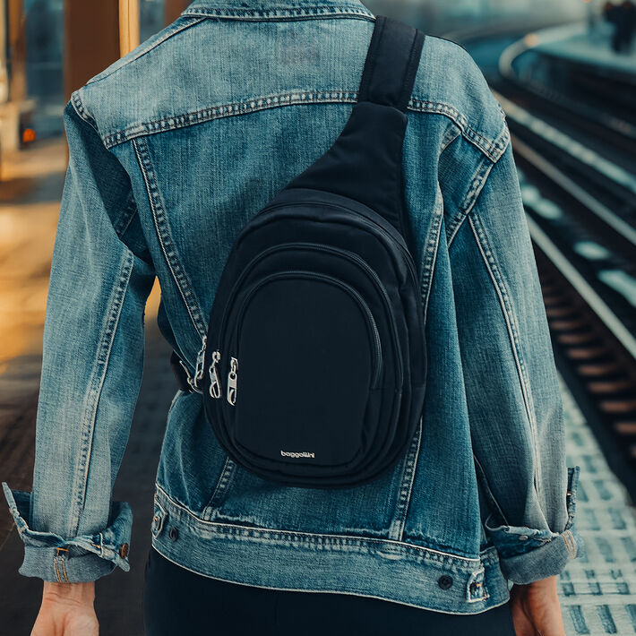 Securtex Anti-Theft Multi Zip Sling, by - Baggalini