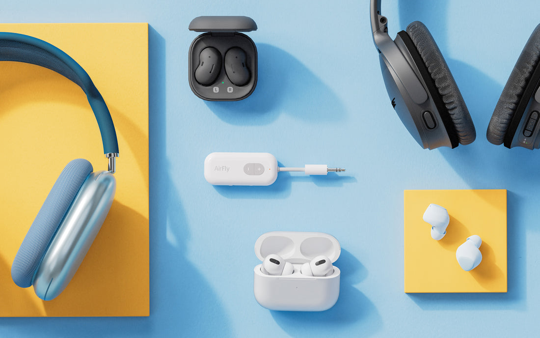 Airfly Pro - Conecte dos dispositivos listados y más - Adaptador inalámbrico para sus dispositivos portátiles