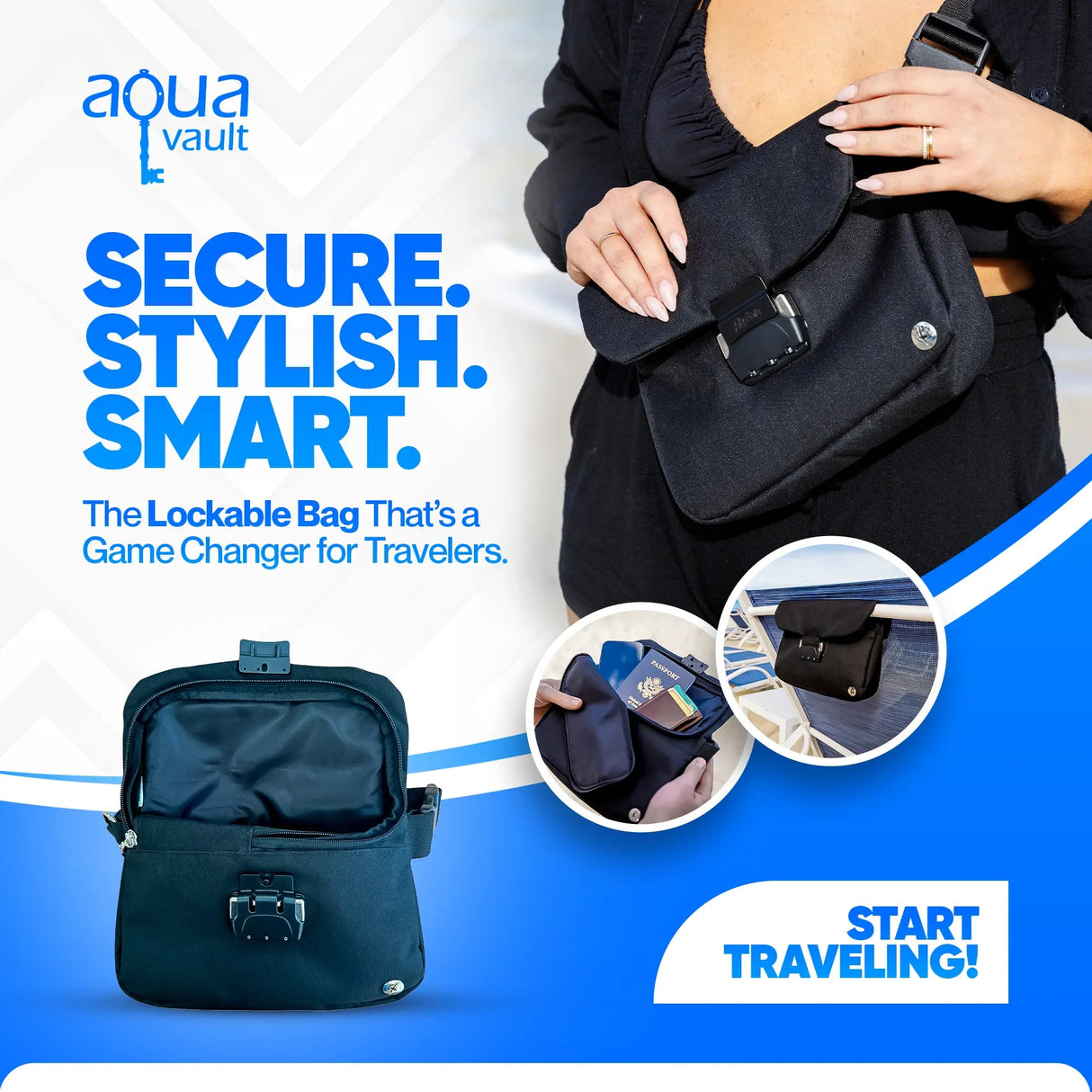 Lockable Crossbody Travel Bag