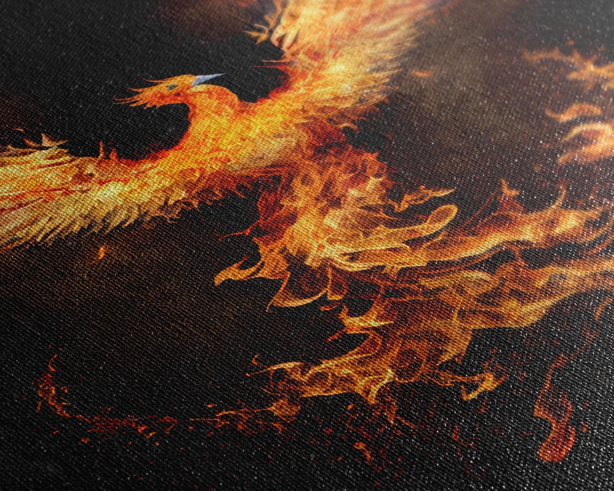 The Phoenix, Symbol of Renewal, Rebirth, Framed Canvas Art, Canvas Print, Canvas Wall Art, Strength, Transformation and Renewal