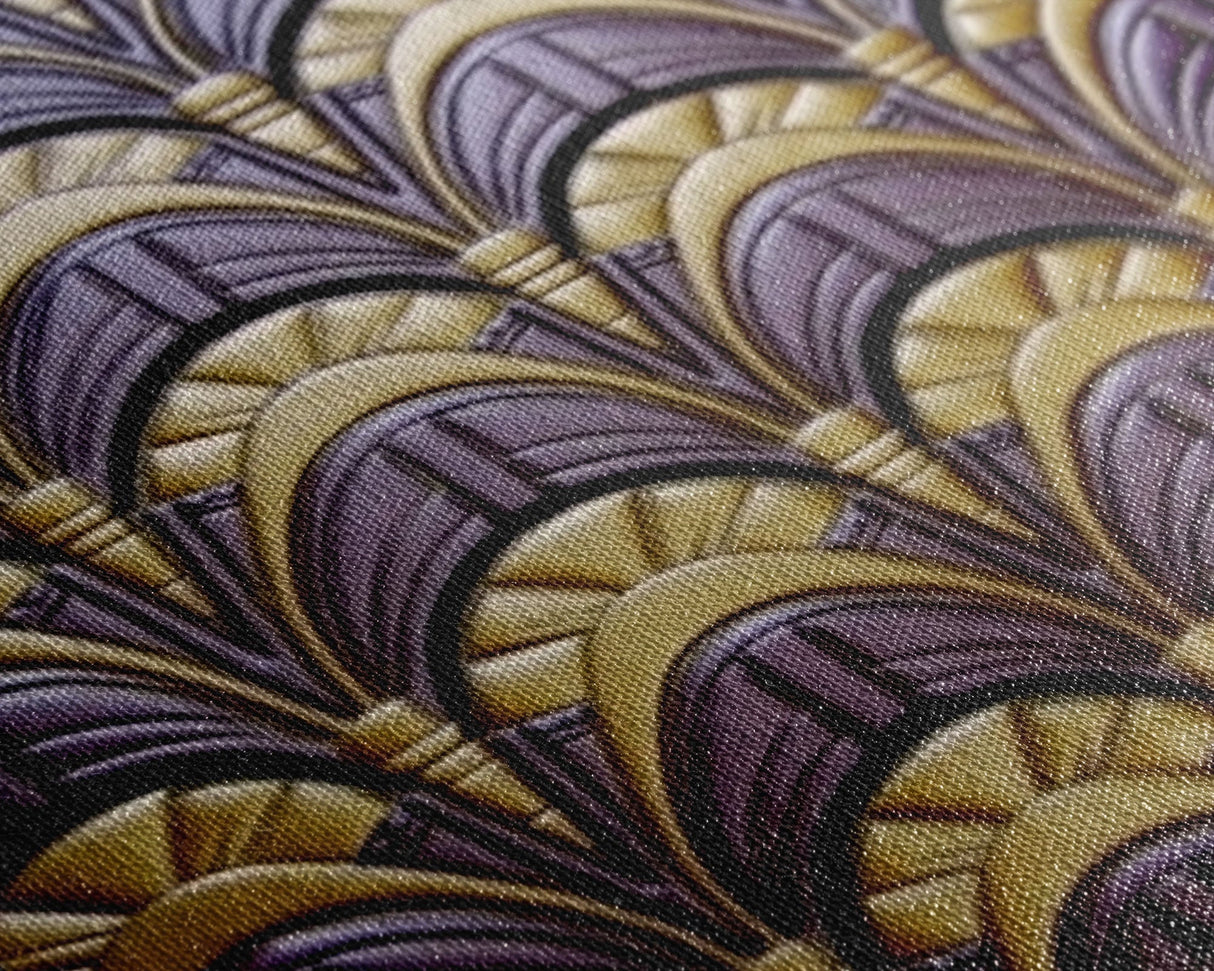 Midcentury Modern Wall art, Framed Canvas Print, Art Deco, Canvas Wall art, Purple colors art, 1930s Style Art, guest room decor, Wall art