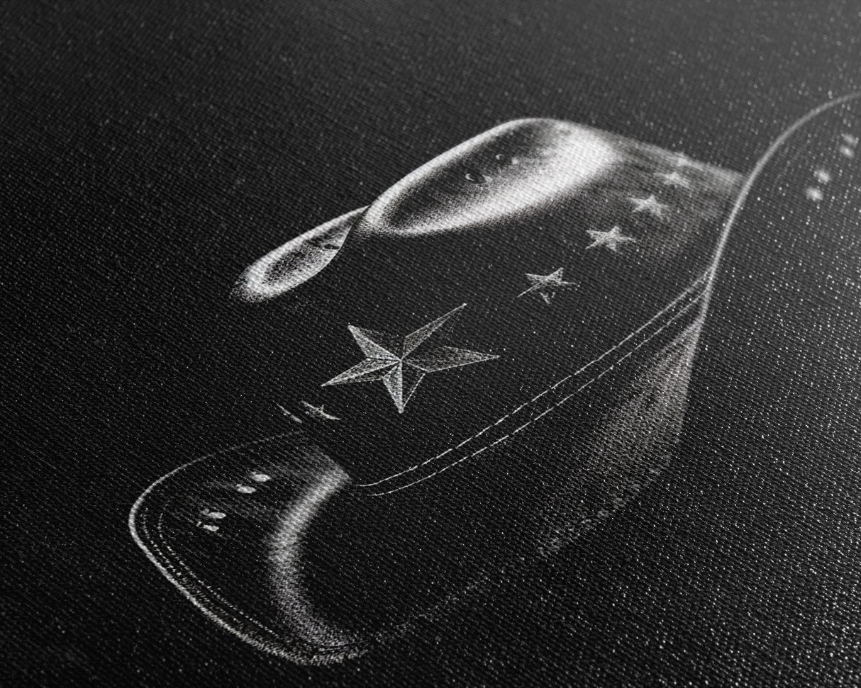 Cowboy Hat Print, Western Wall Art, Black And White, Texas Art, Minimalist Art, Wall Decor, Canvas Art, Wall Art, Framed Canvas Wall Decor