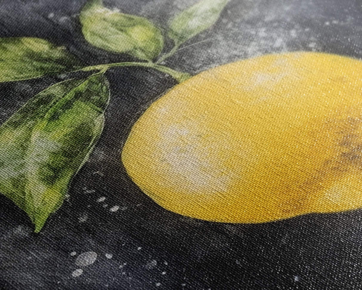 LEMON Art Canvas Print - Unframed Oil Print - Print Still Life Original - Small Still Life Painting Print- Lemon Art Print - Fruit Art