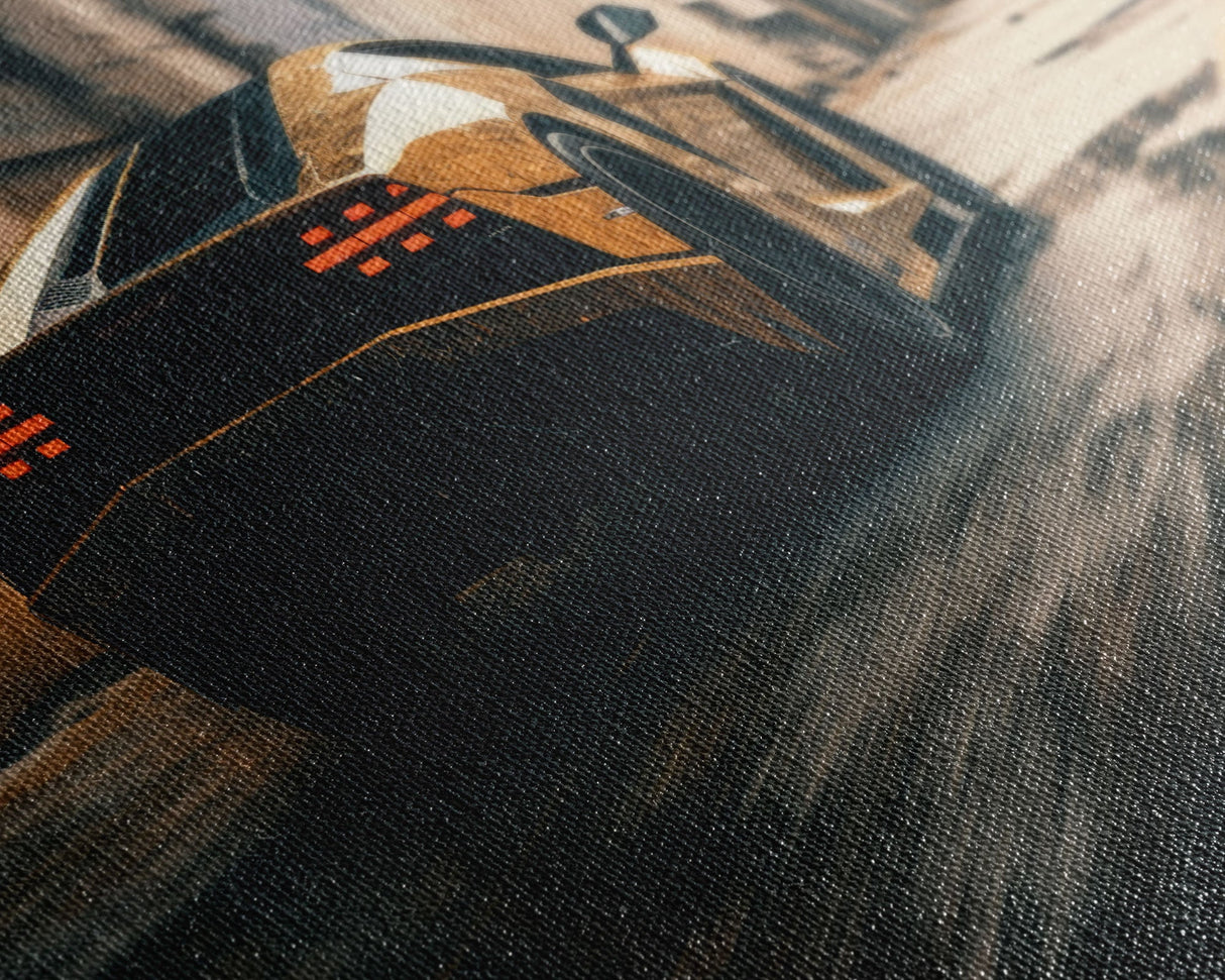 Cool Supercar Art, Framed Canvas Print, Cyberpunk Sportscar Painting, Futuristic Supercar Painting, Man Cave Decor, Gift For Him, Car Guy