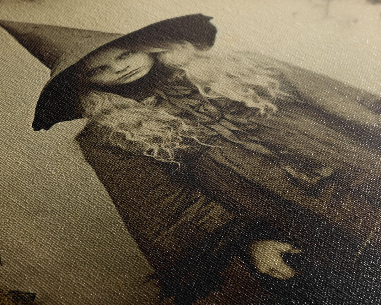 Witch Wall Decor, Dark Art Print, Horror Art Print, Weird Art Print, Canvas Print, Wall Art, Vertical Print, Home Decor, Wall Decor