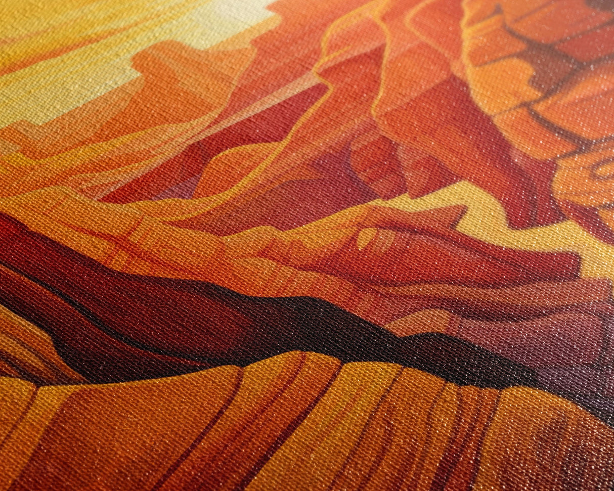 Canyon Wall Art, Sunset Wall Print, Landscape Print, Canvas Print, Wall Art, Vertical Art, Friendship Gift, Above Bed Art, Camper Wall Decor