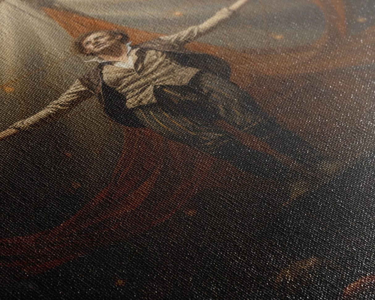 The Macabre Circus, Spooky Cursed Circus Act, Framed Canvas Print, Halloween Poster Art, Horror Prints, Victorian Circus Act