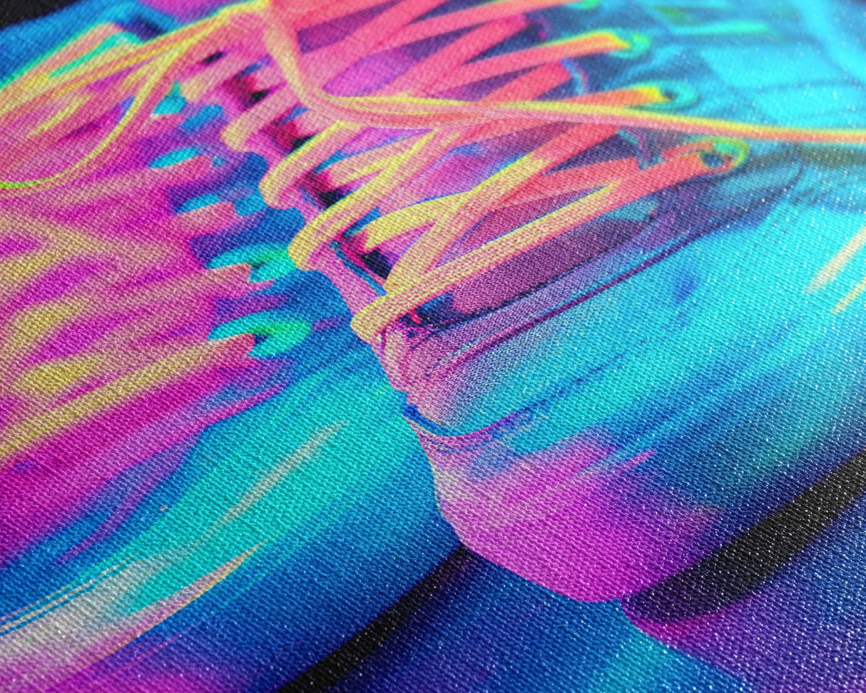 Sneaker Wall Art, Shoe Wall Art, Canvas Print, Wall Hanging, Portrait Art, Room Decor, College Dorm Art, Unique Wall Decor, Gift For Friend