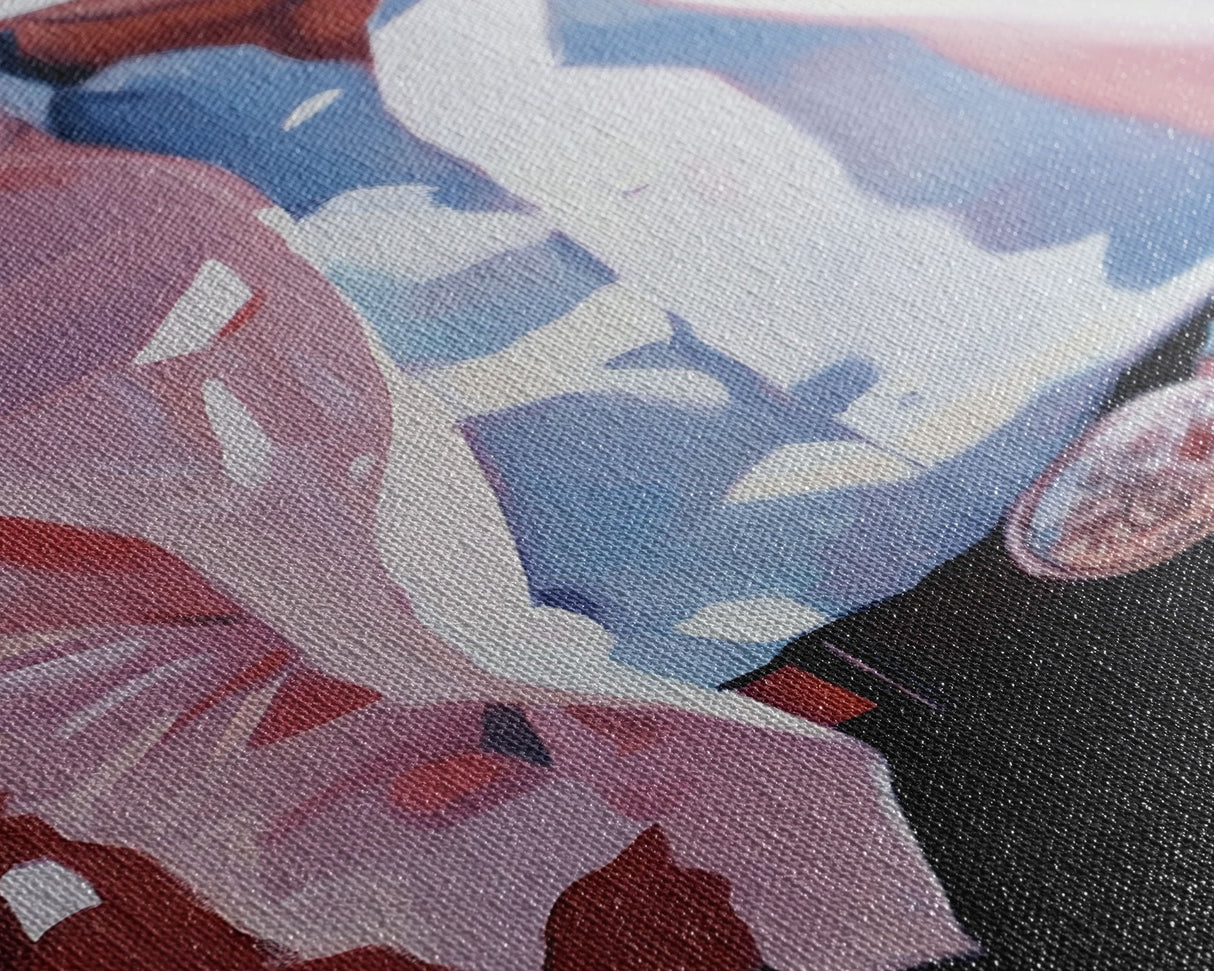 Cowboy Christmas Art Framed Canvas Print, Minimalist Holiday Decor Perfect Seasonal Gift Idea Wall Art 2024