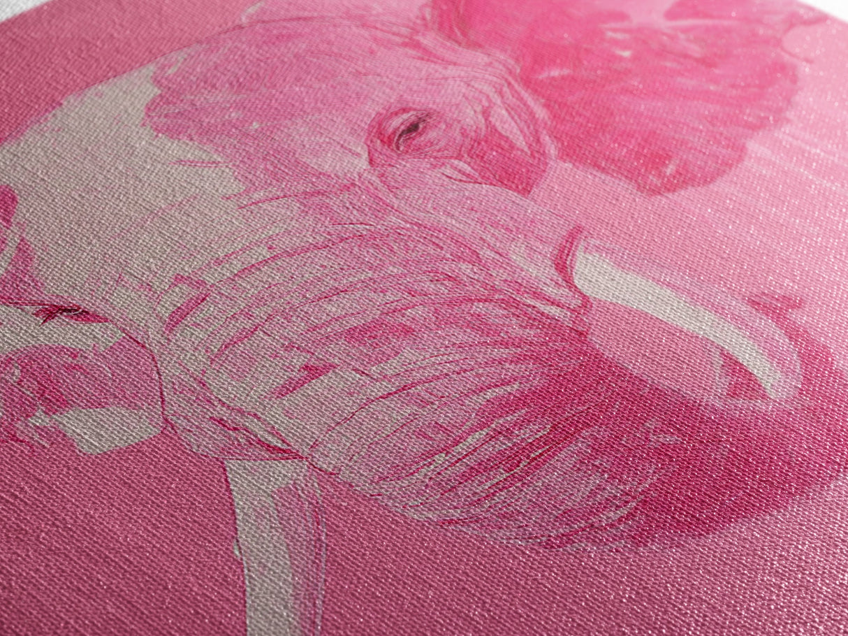 Preppy Elephant Painting Print, Trendy Wall Art, Animal Print, Framed Canvas Print, Wood Framed Art, Dorm Decor, Apartment Art