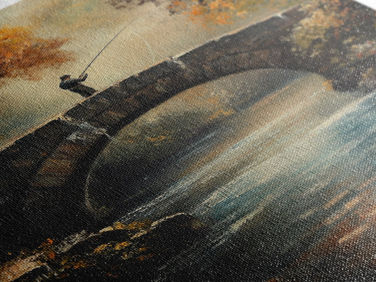 Fly Fishing Art Print on Canvas - Outdoors Gift Idea - Gift For Dad - Fly Fishing Art - Fly Fishing Painting - Trout Fishing - Outdoorsman Gift