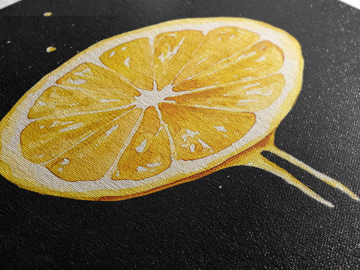 Lemons Oil Painting Print, Vintage Still Life of a Lemon, Antique Fruit Art Print, Still Life Wall Art, Lemon Painting, Framed Canvas Print