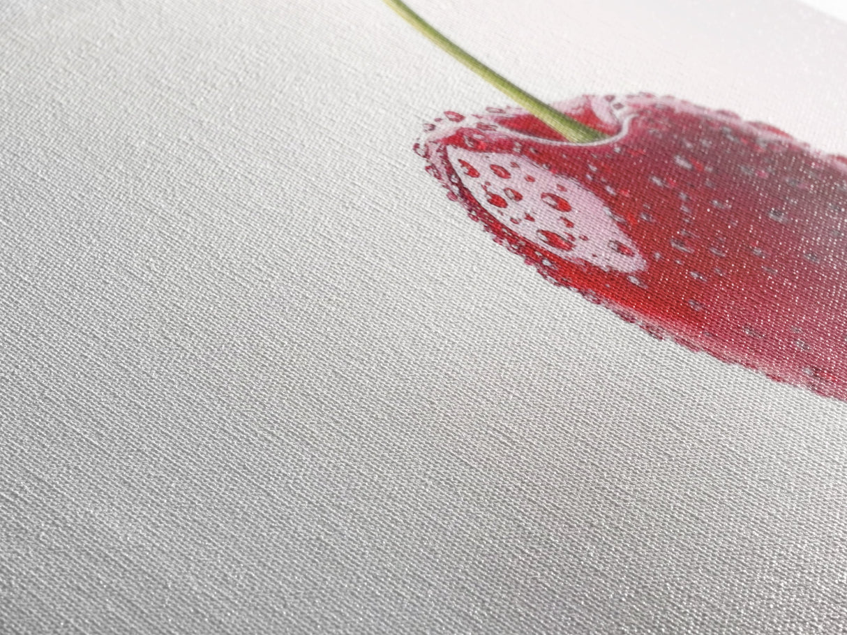 Cherry Wall Art Canvas Print, Cherry Photography Style Art, Cherry Photo Art, Kitchen Art, Kitchen Painting, Modern Art For Kitchen