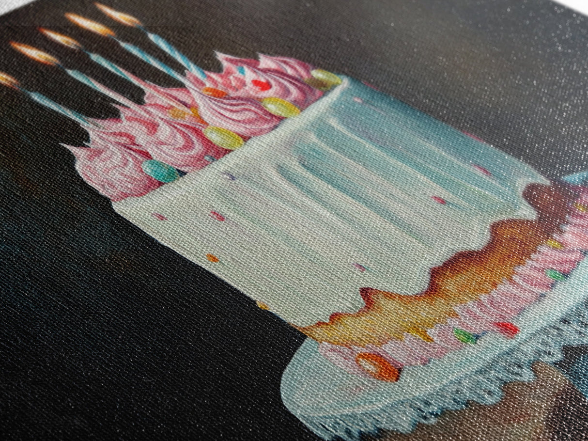 Painting Print of a Wedding Cake, Framed Canvas Art, Kitchen Decor, Wedding Decor, Kitchen Wall Art
