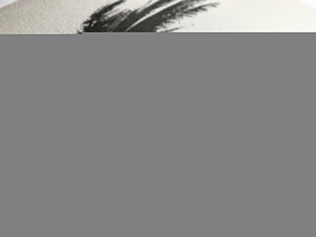 Canvas Print Black and White Palm Tree Painting Minimalist Tropical Wall Art, Wabi Sabi Art, Above Couch Decor, Tall Skinny Art Print
