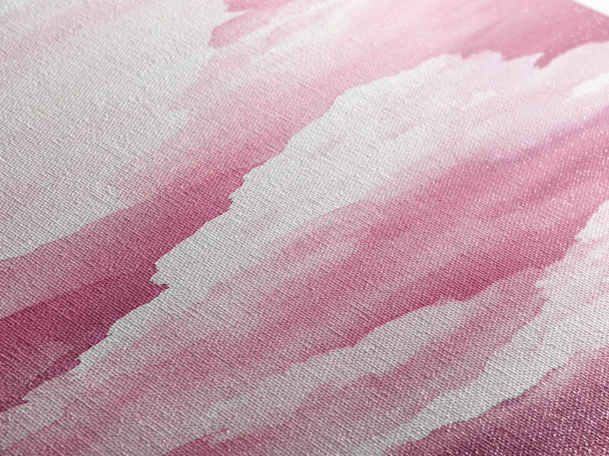 Dreamy Pink Clouds Canvas Print Light Pink Wall Art Vertical Living Room Art Minimalist Decor Bedroom Above Bed Wabi Sabi Art
