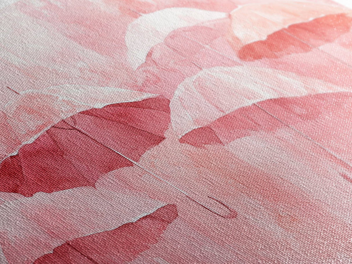 Umbrella Art Canvas Print, Light Pink Wall Art, Minimalist Decor Piece, Coastal Cowgirl Home Accent, Whimsical Abstract Art Gift Idea