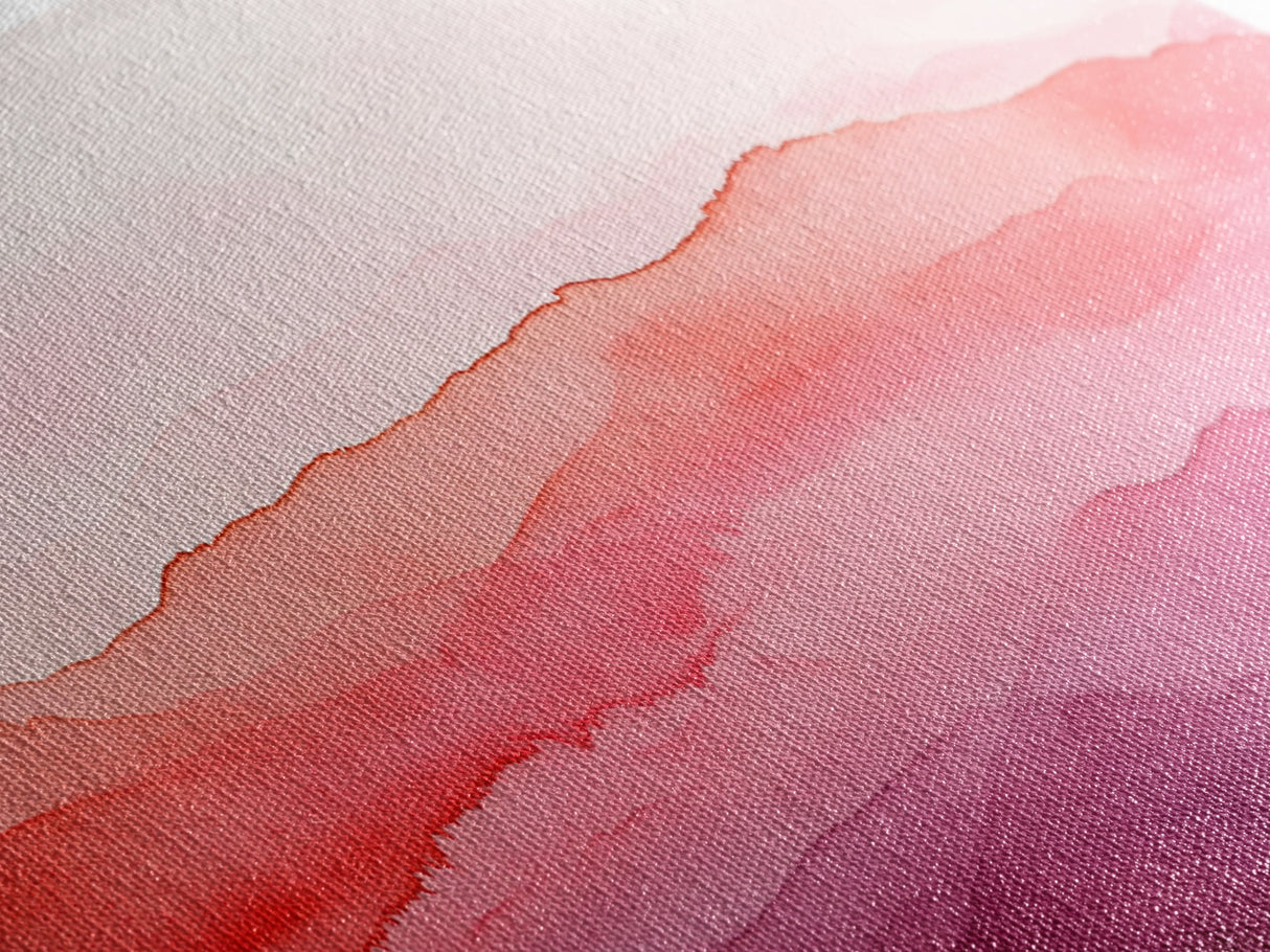 Horizontal Canvas Print Abstract Pink Landscape Extra Wide Moody Art Minimalist Wabi Sabi Bedroom Wall Decor Living Room Pastel