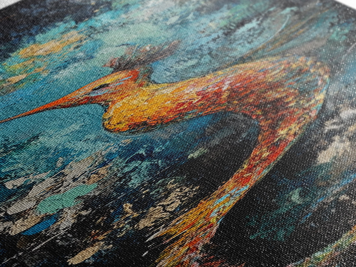 Fantasy Sea Creature, koi fish painting, moody art, whimsical art, wabi sabi art, framed canvas print, vertical wall art