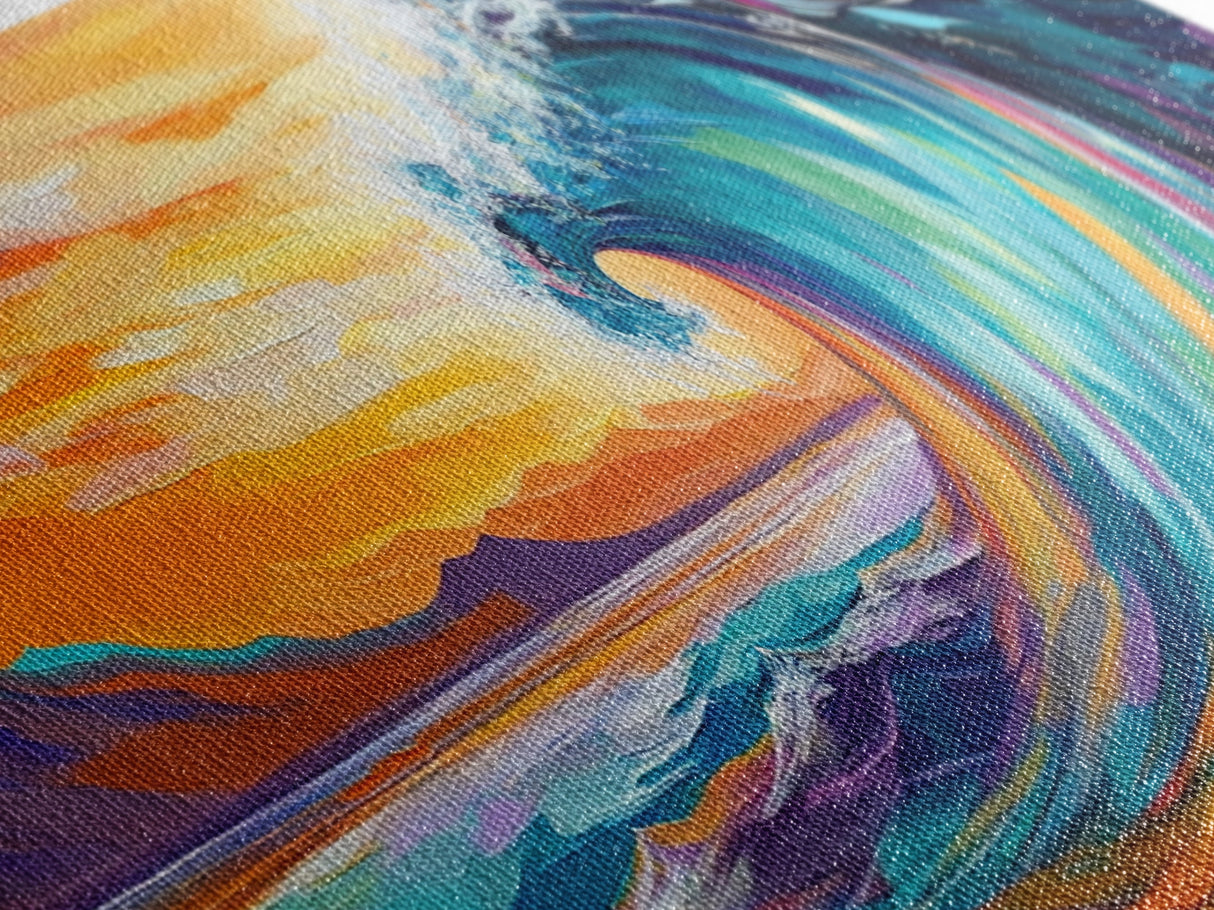 Ocean Wave, Dynamic Seascape Painting, Surfer’s Paradise Art, Coastal Decor, Canvas Print, Living Room Artwork, Beach House Art