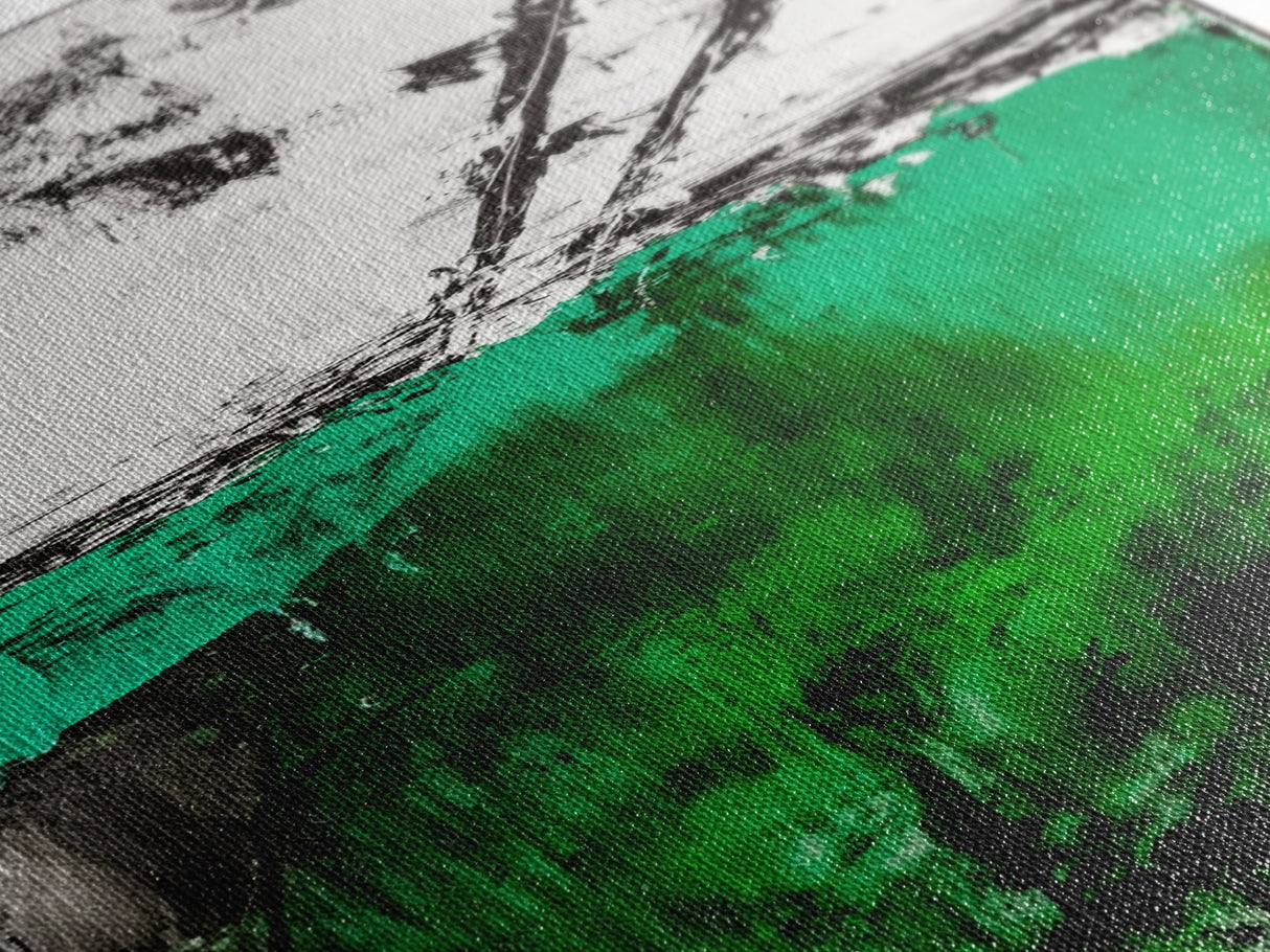 Green, Abstract, Canvas Print, Nature Artwork, Minimalist Home Decor, Textured Painting, Living Room Wall Art, Contemporary Decor