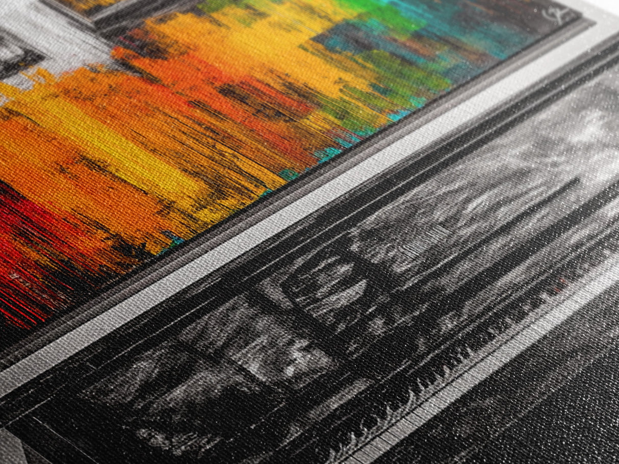 Piano Painting, Colorful Abstract, Music Lover Art, Canvas Print, Bold Wall Decor, Modern Art, Living Room Wall Art