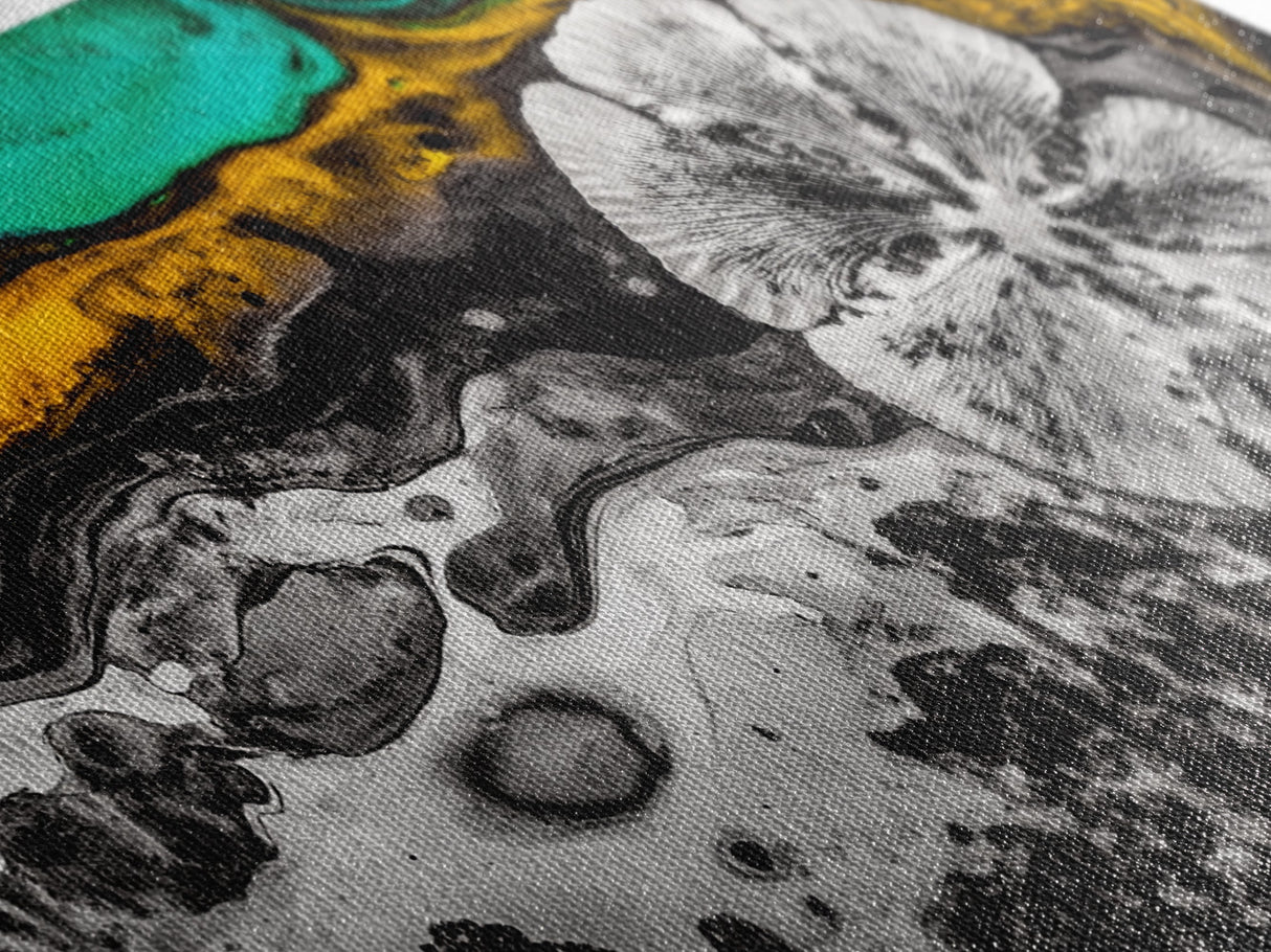 Abstract Fluid, Colorful Swirl, Black Gold Art, Canvas Print, Modern Wall Art, Living Room Art, Unique Home Decor