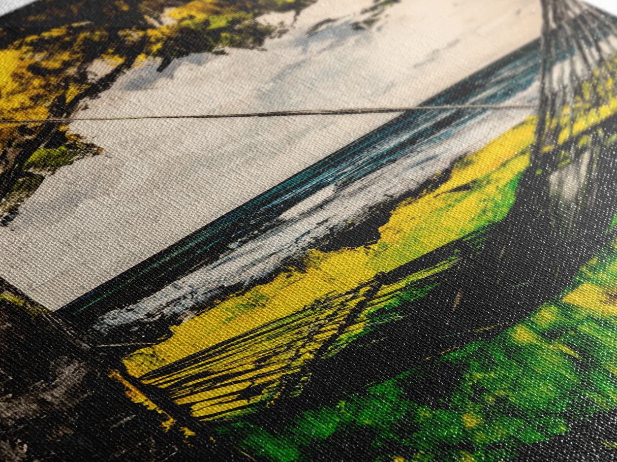 Hammock Breeze, Ocean View, Beach Retreat, Tropical Wall Art, Nature Decor, Black and White Painting, Framed Canvas Print, Coastal Vibes