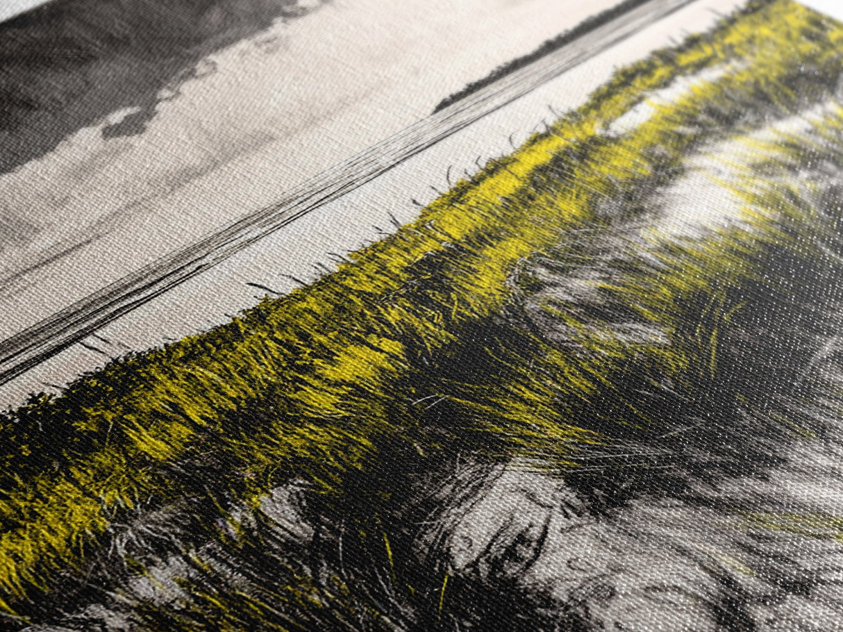 Dune Grass, Coastal Landscape Wall Art, Beach House Decor, Serene Nature Print, Rustic Seaside Art, Framed Canvas Print